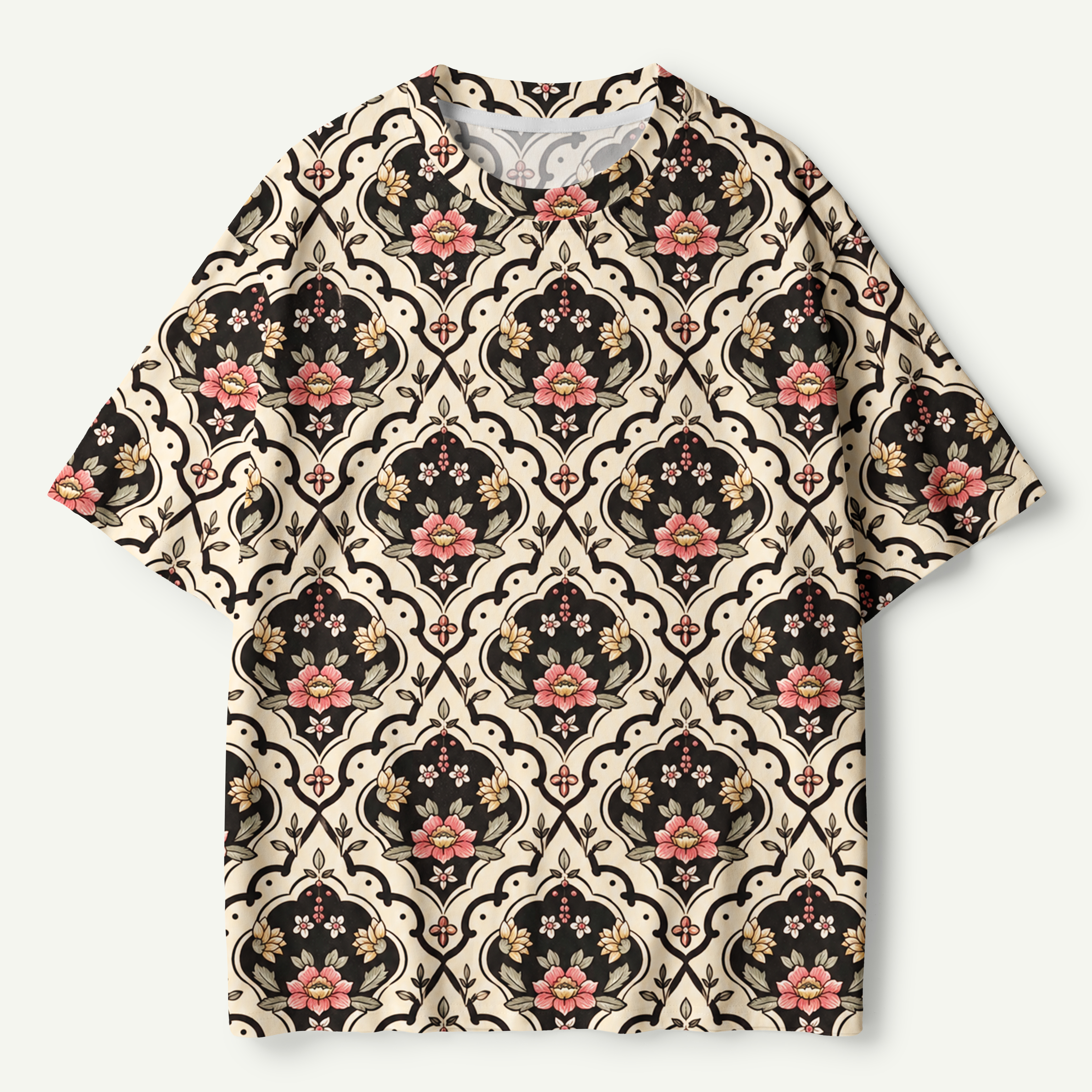 Vintage Rose Medallion Premium Pure Cotton Tee