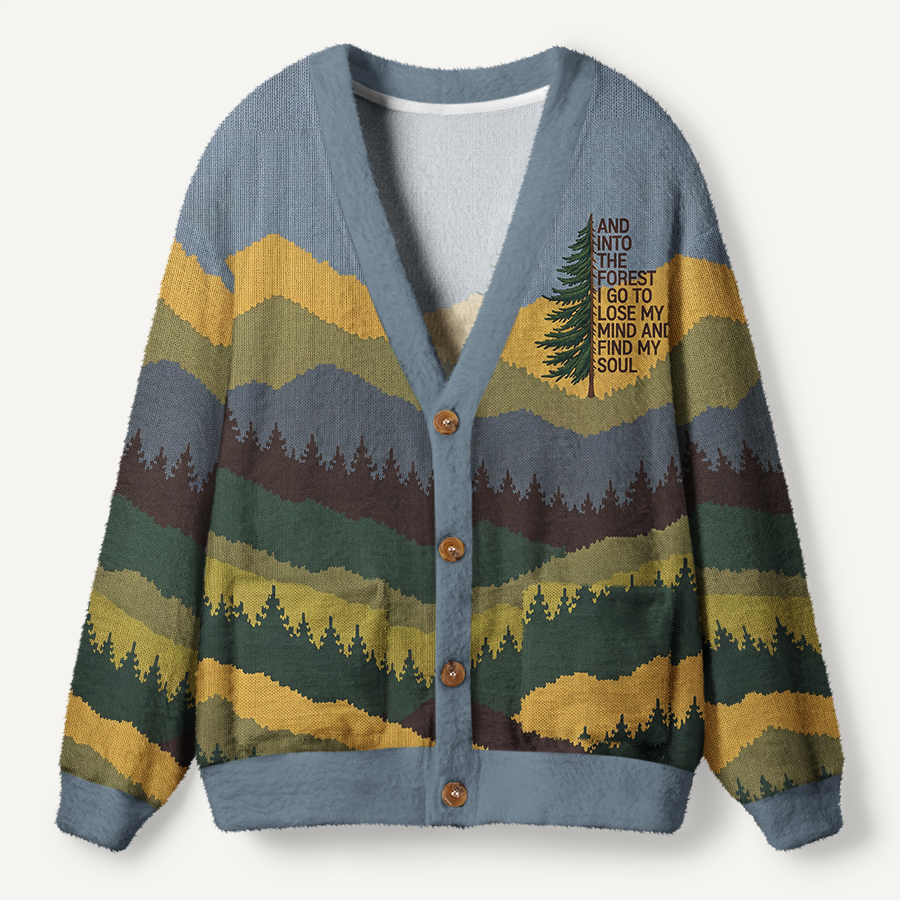 Into the Forest Tree Ugly Cardigan Sweaters