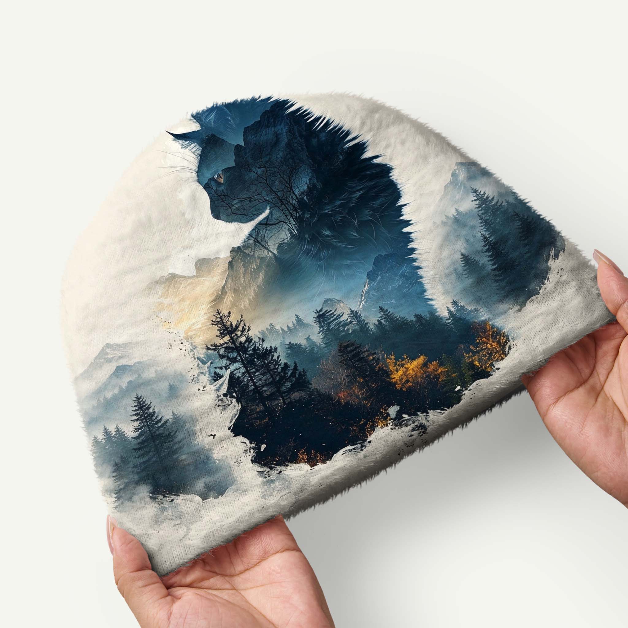 Forest Spirit Cat Plush Knit Hat