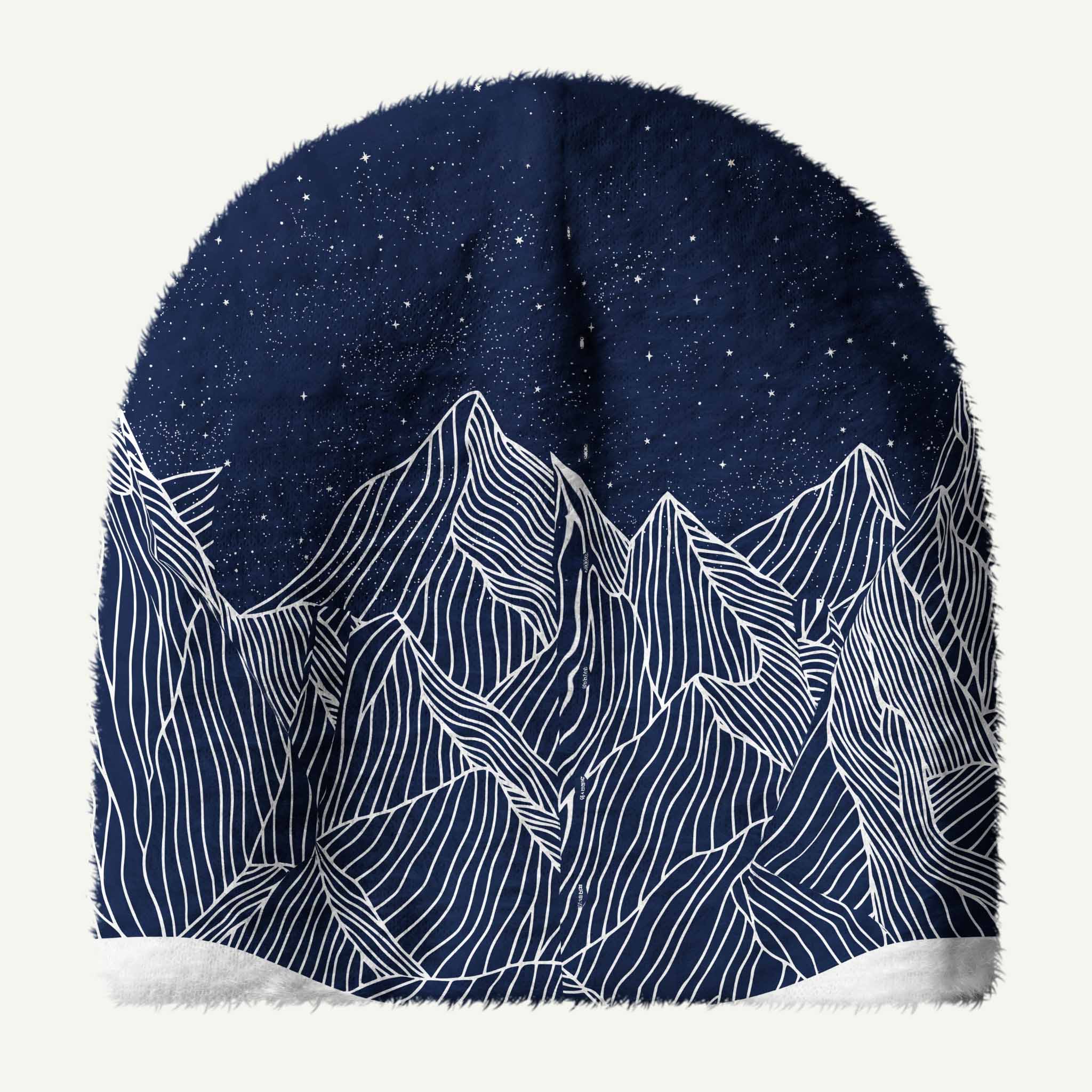 Alpine Etching Plush Knit Hat