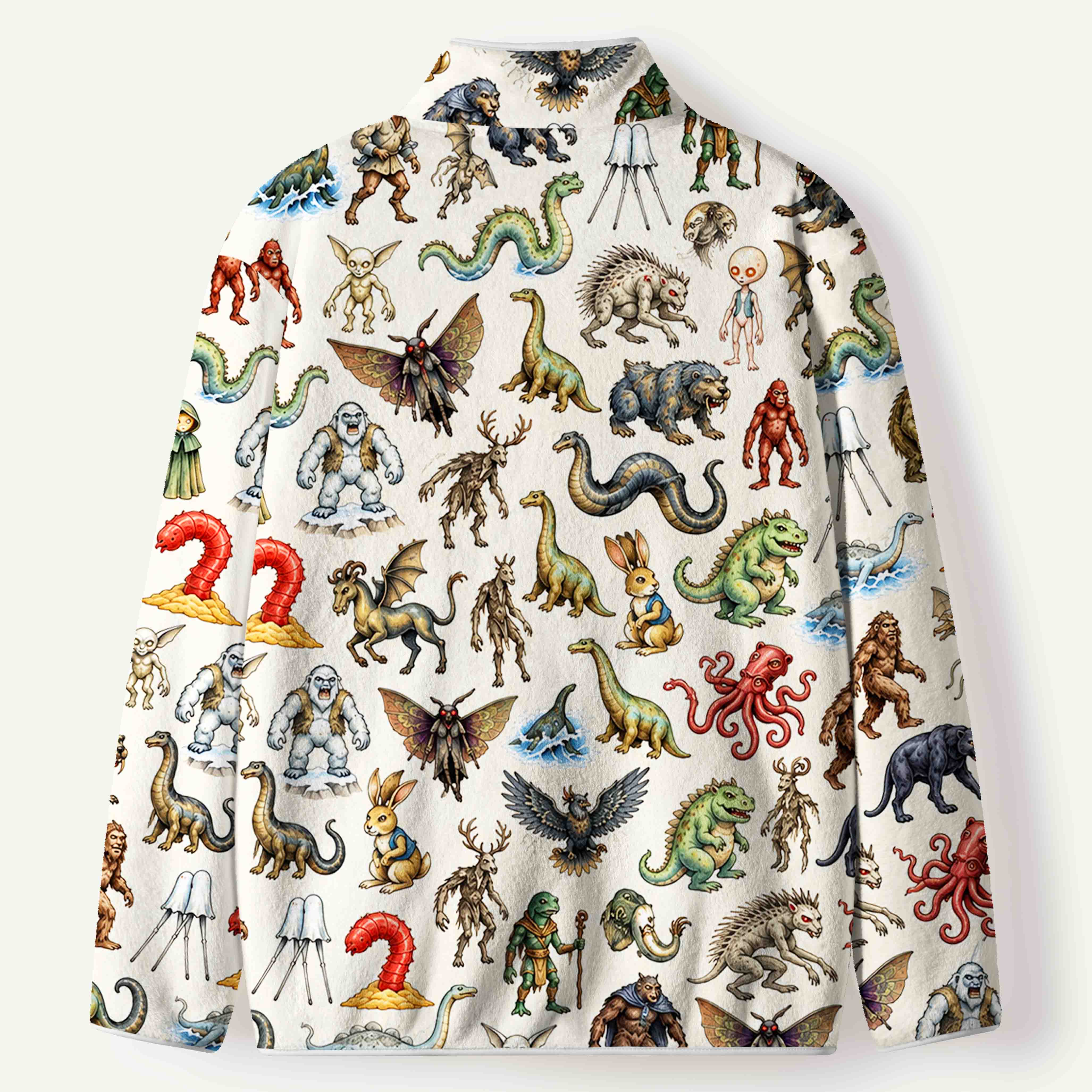 Legendary Cryptid Creature Collection Men's Flannel Zip Front Cardigan