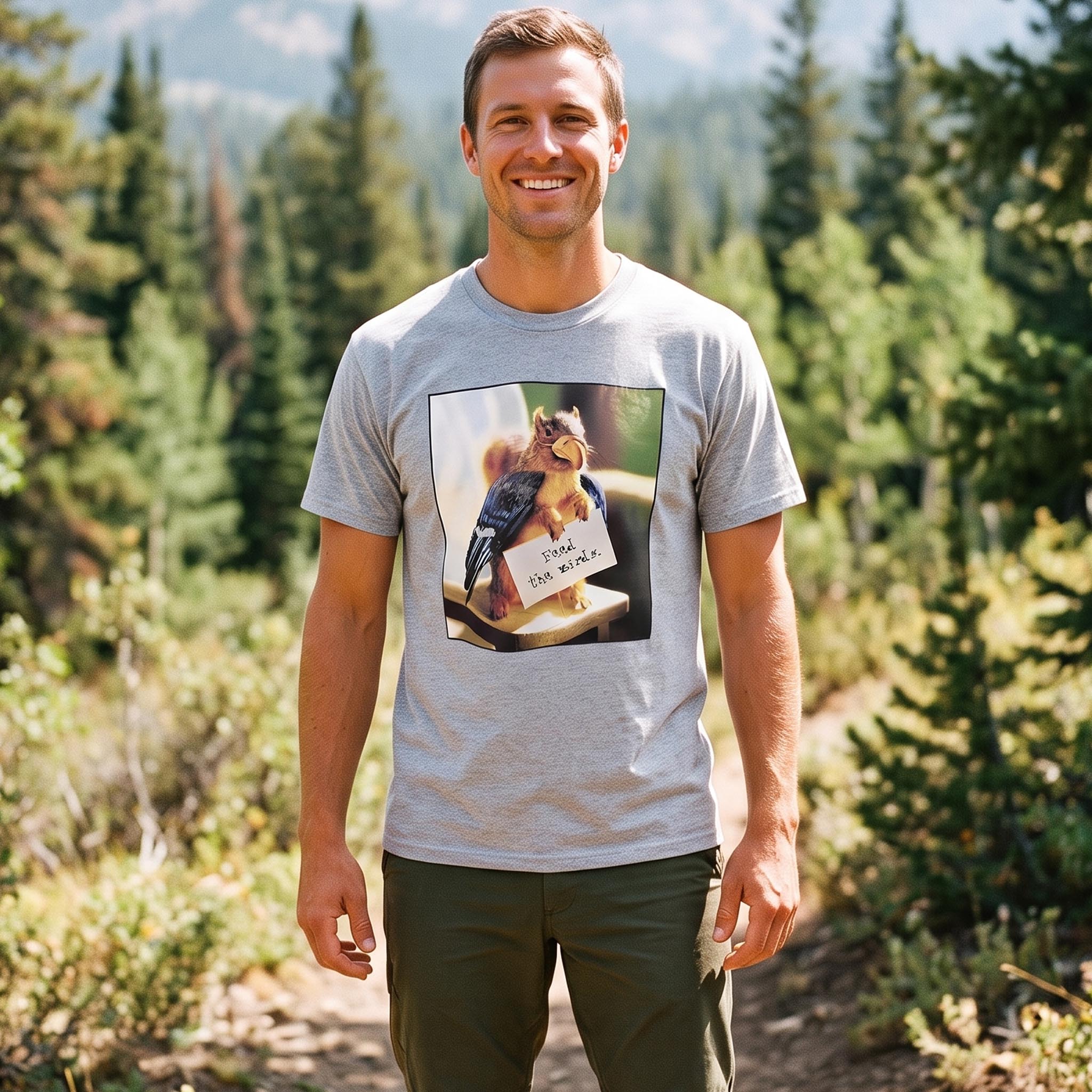 MDCTBYWY26071703Retro Feed The Birds T-Shirt