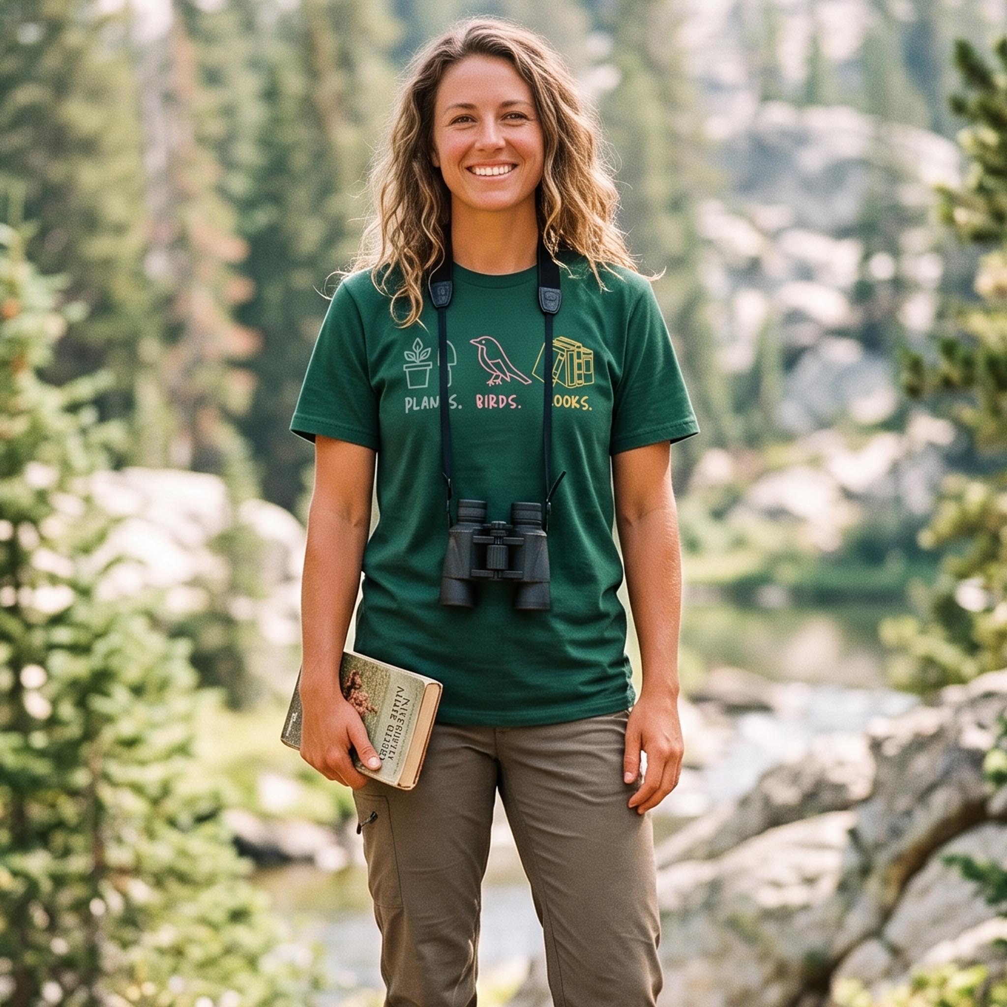 MDCTBYWY26071707Plants, Birds,Books T-Shirt