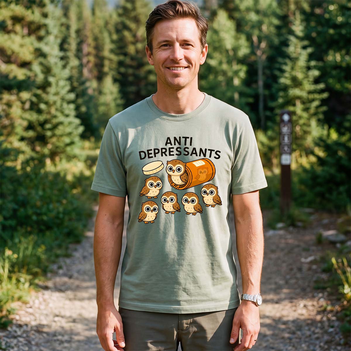 Anti Depressants Owl T-Shirt