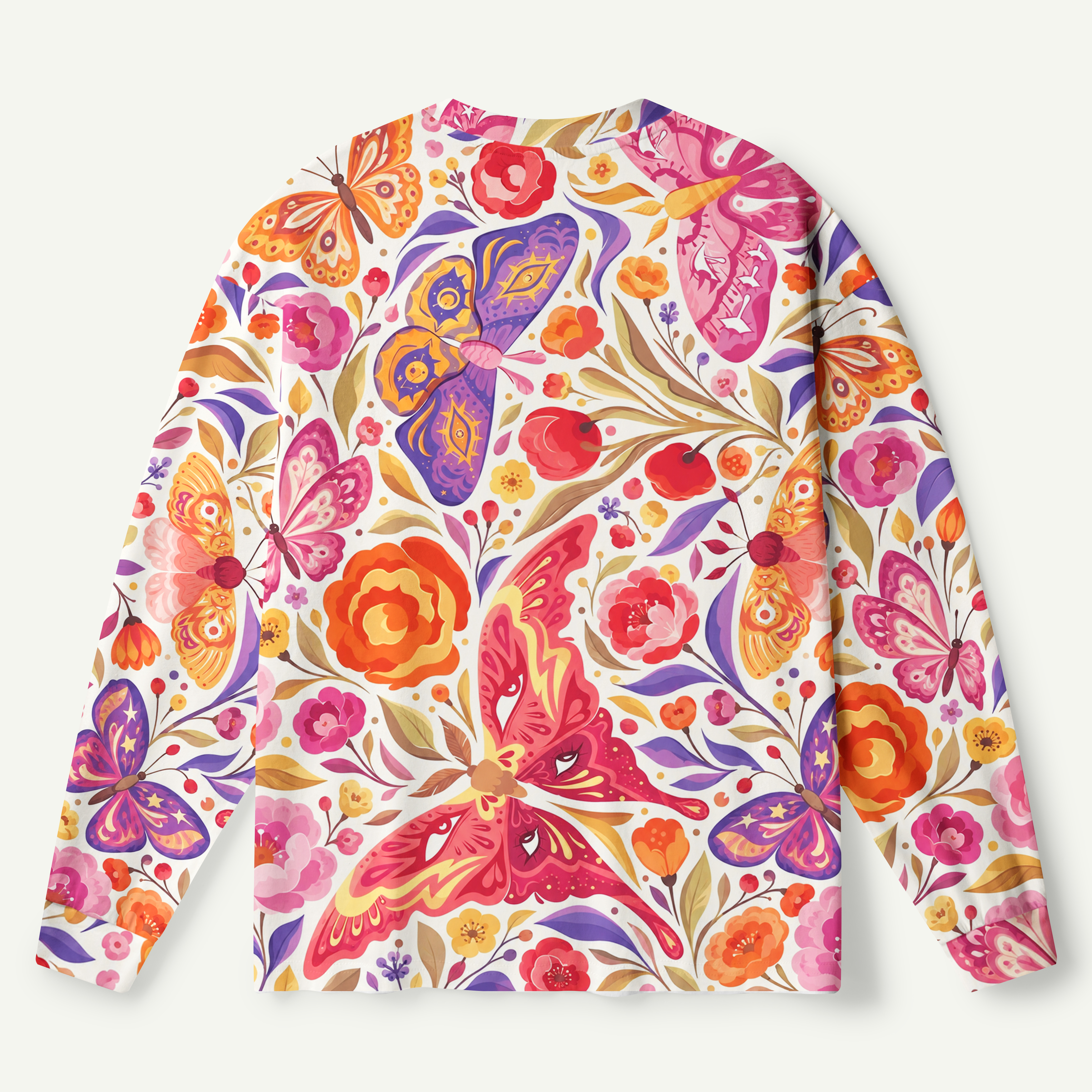 Butterfly Bloom Garden Premium Pure Cotton Long Sleeves