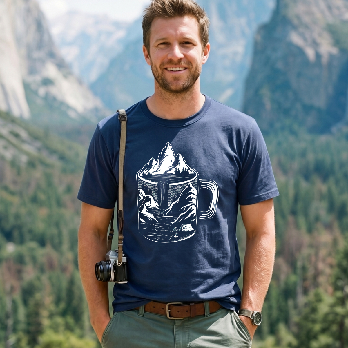 Coffee Mountain Scene T‑Shirt