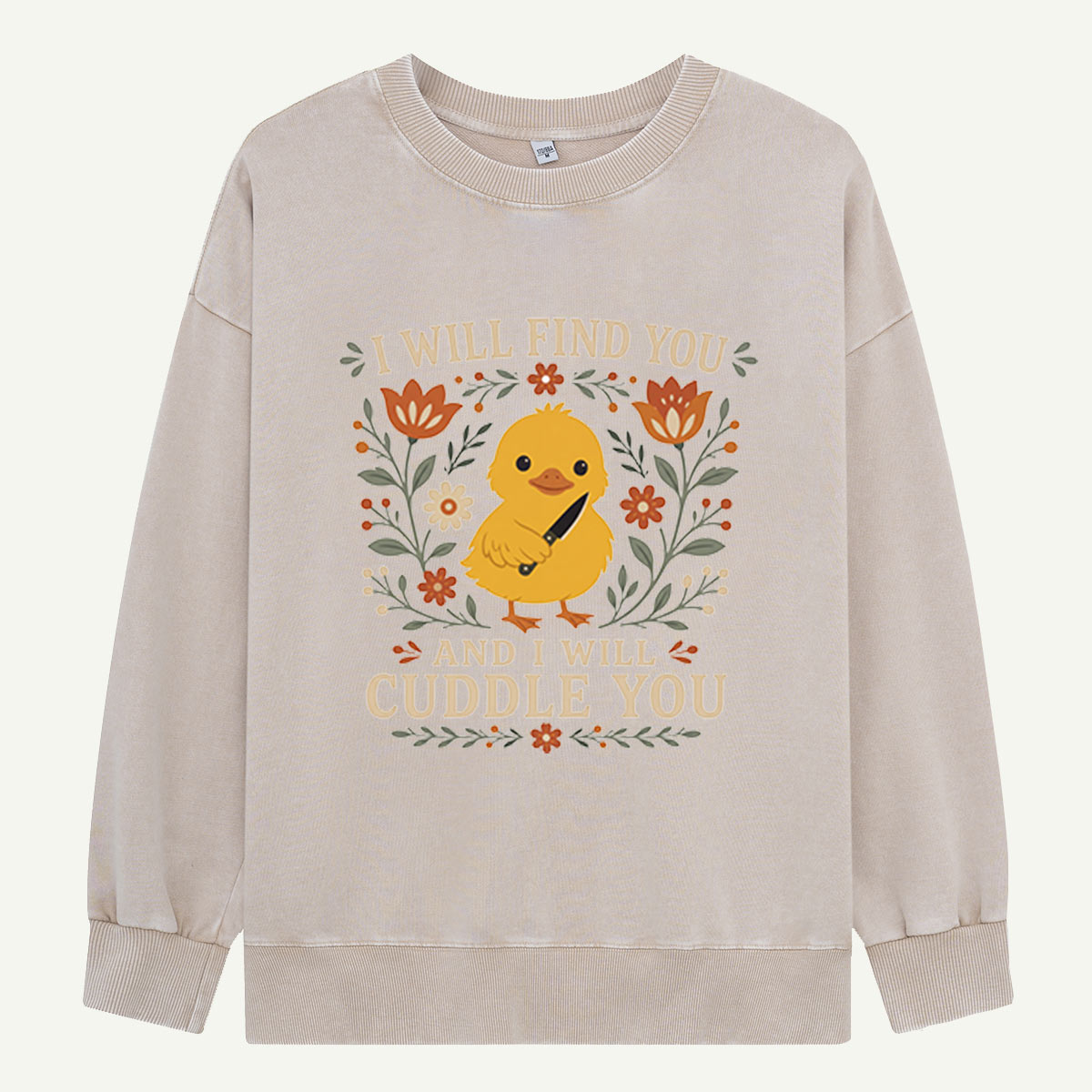 Duckling Cuddle Mission Washed Sweatshirts