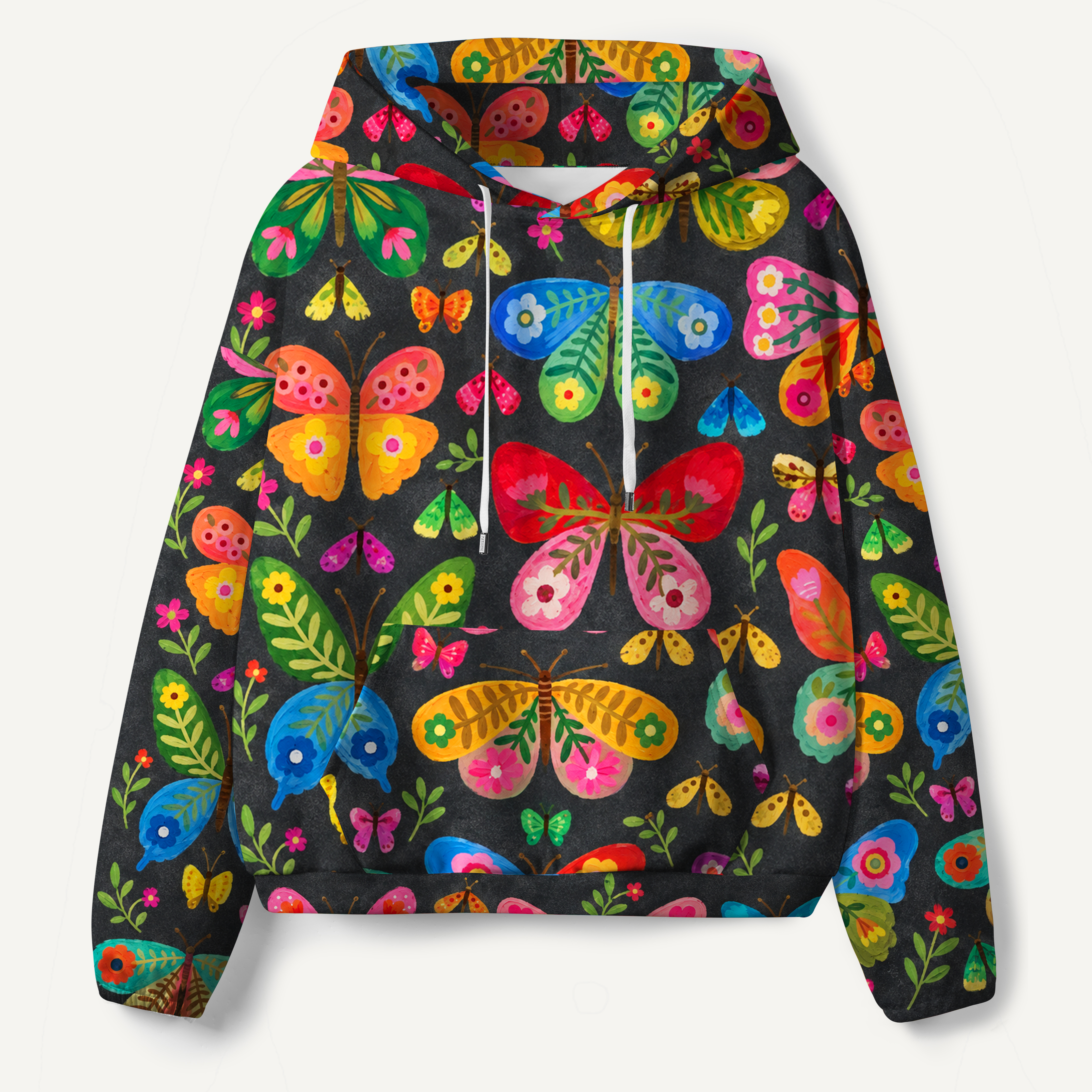 Butterfly Garden Folk Collection All-over Printed Hoodie