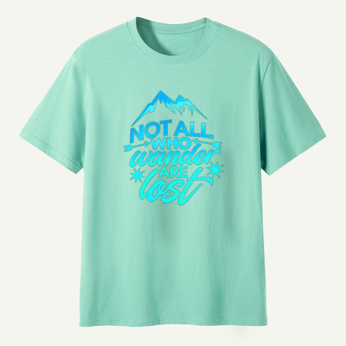 Not All Who Wander Are Lost Mountain Arrow Badge T-Shirt