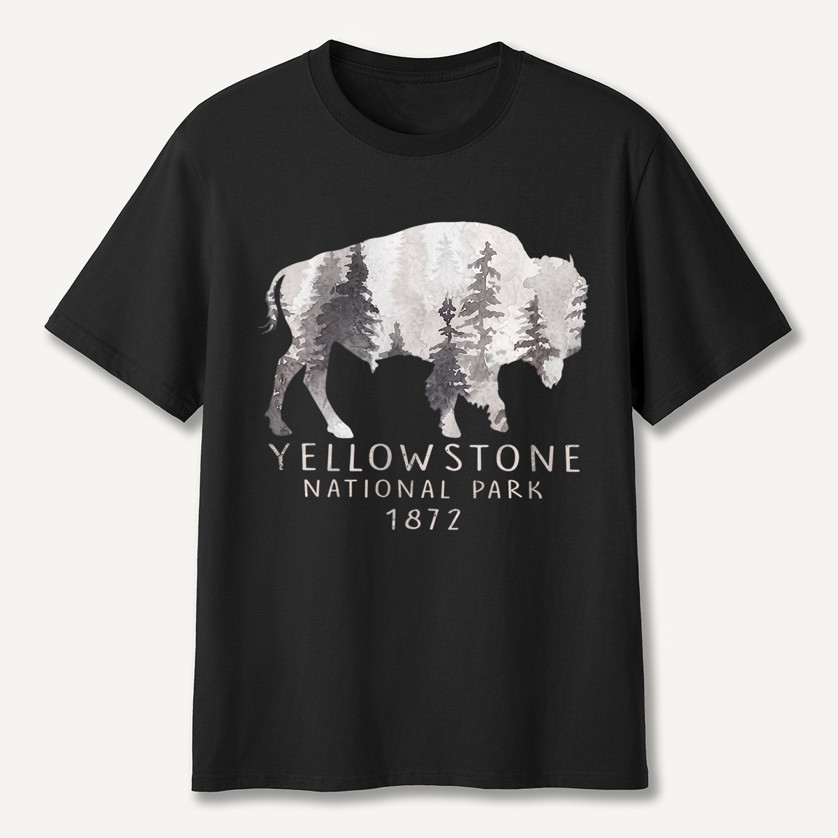 Yellowstone National Park 1872 Bison Forest T-Shirt