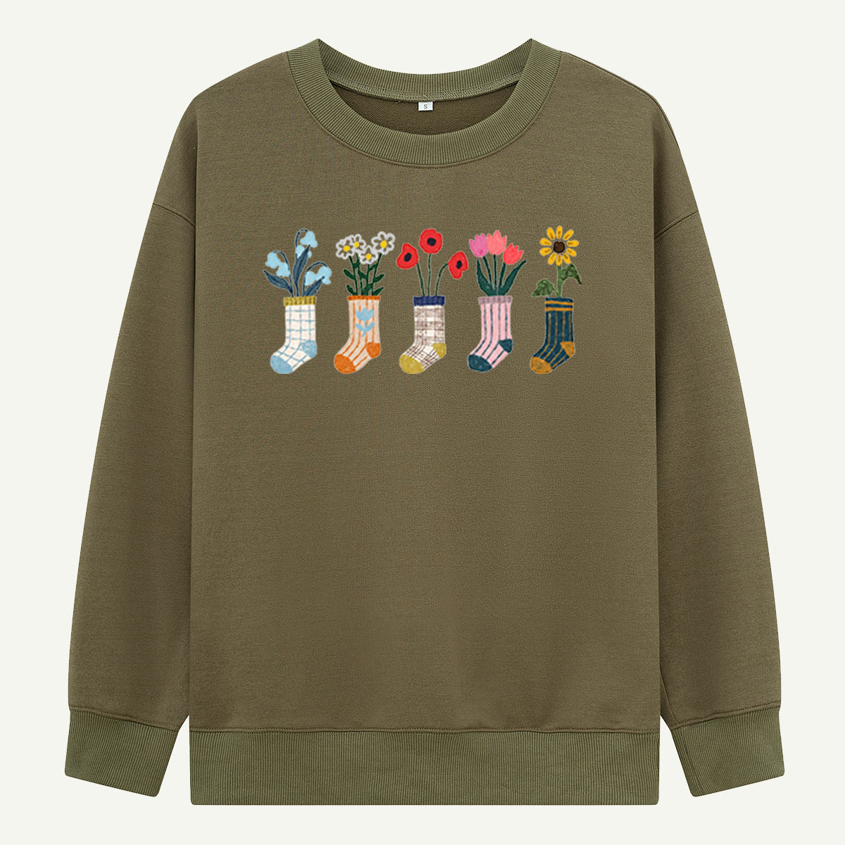 Flower Sock Vase Sweatshirts