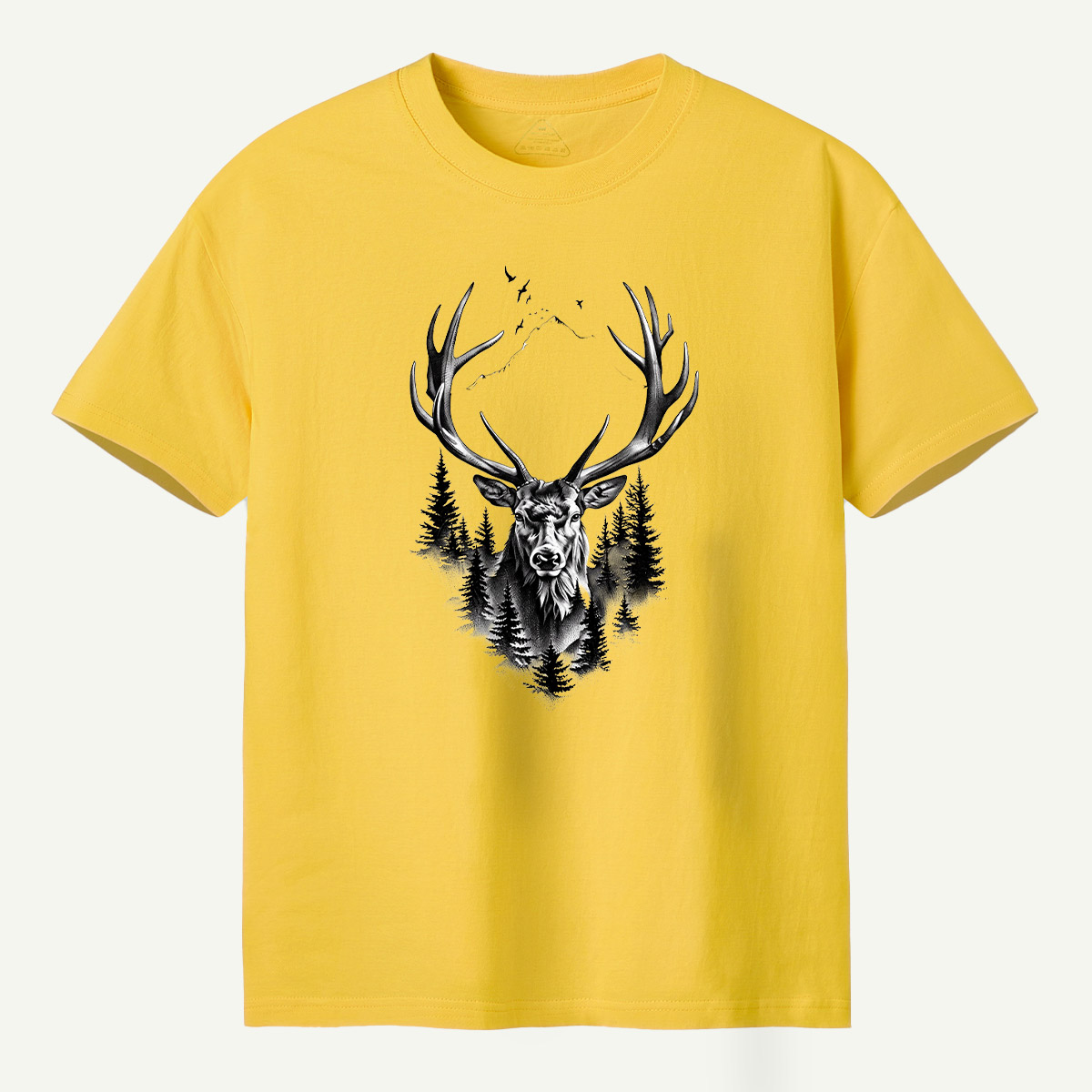 Deer Skull Forest Double Exposure T-Shirt