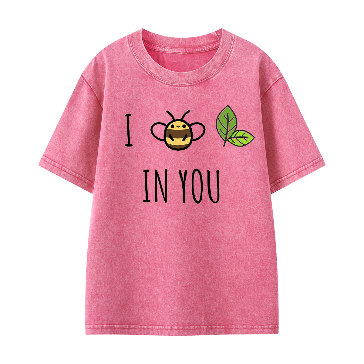 Bee Leaf Pun “I Believe in You” Kids Washed T-Shirt