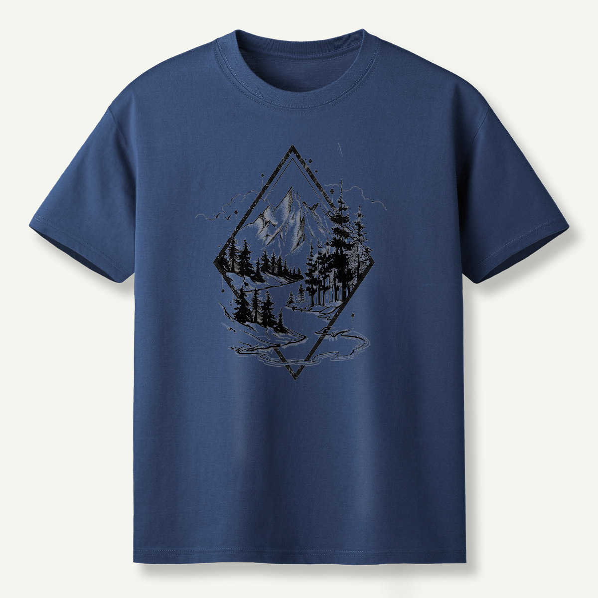 Mountain Forest Diamond Landscape T-Shirt
