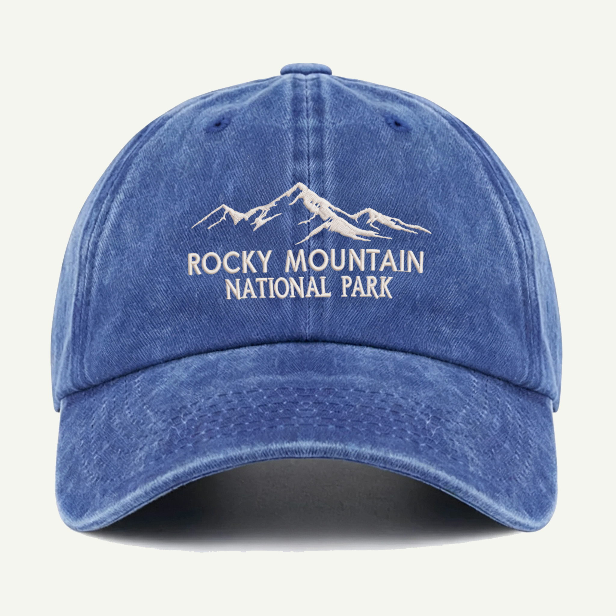 Rocky Mountain National Park Washed Embroidered Hat