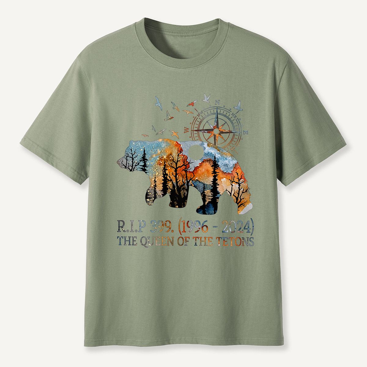 RIP 399 Queen of the Tetons Bear Memoria T-Shirt