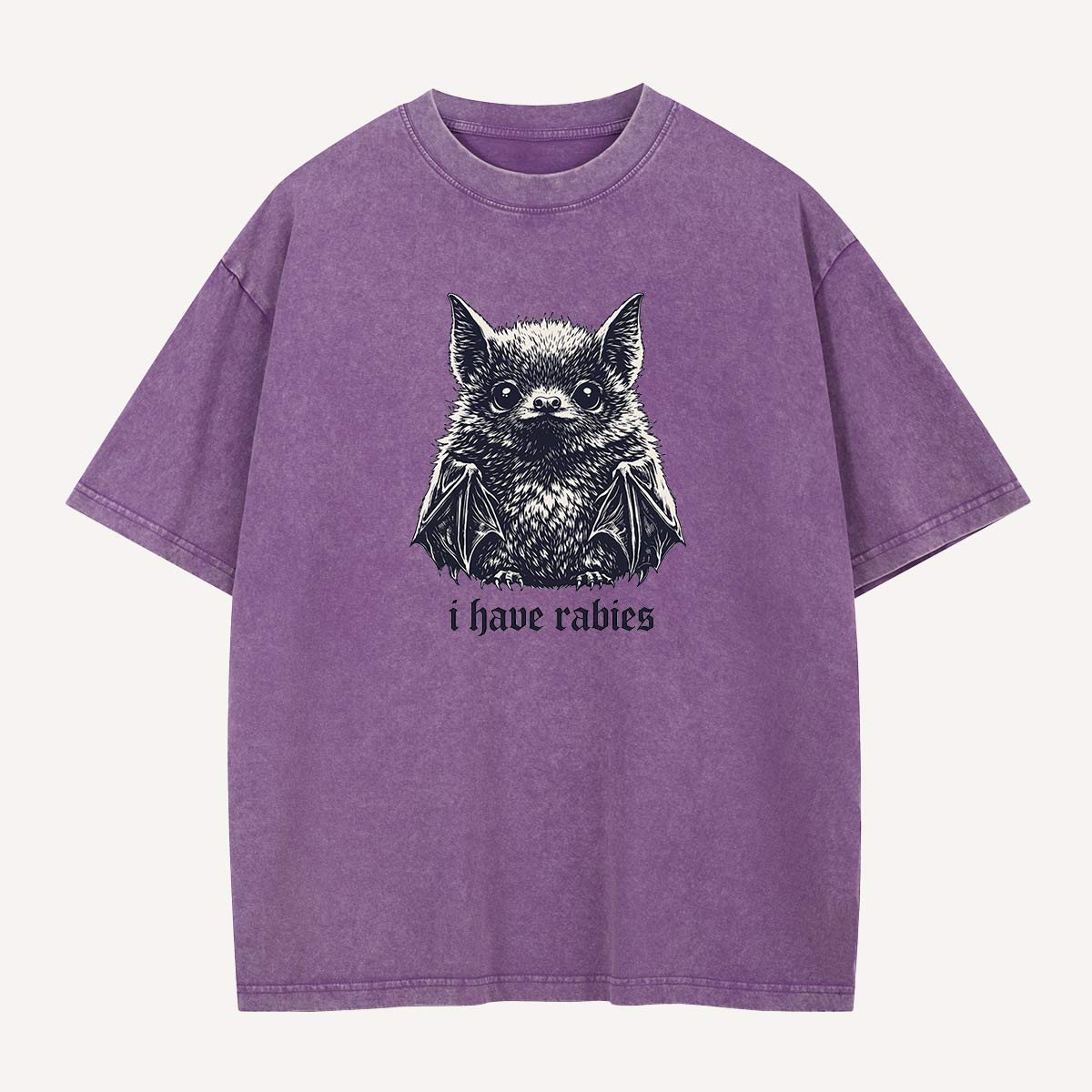  I Have Rabies Bat Washed T-Shirt