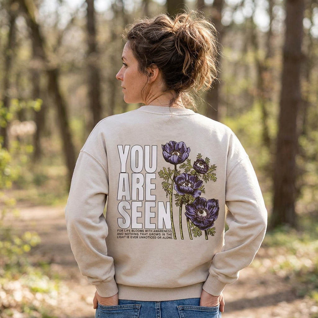 You Are Seen in Bloom Washed Sweatshirts