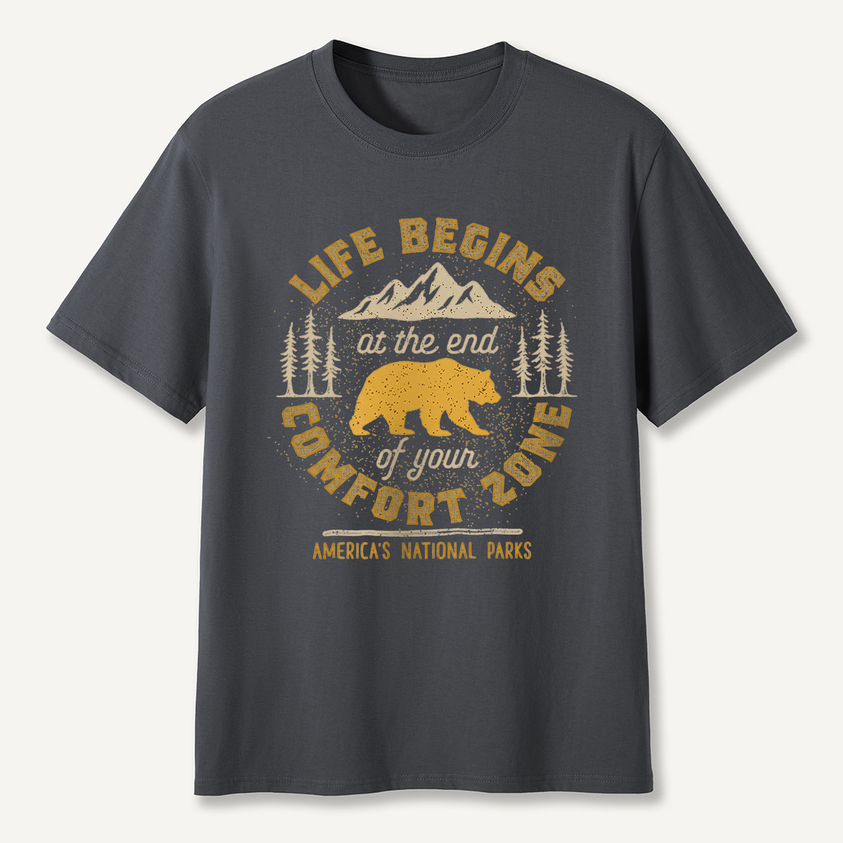 Life Begins at the End of Your Comfort Zone Bear T-Shirt