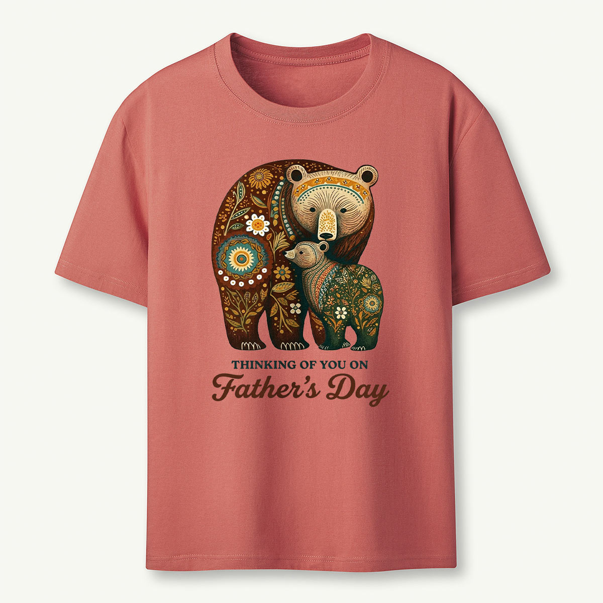 Father’s Day Bear Family Floral T-Shirt