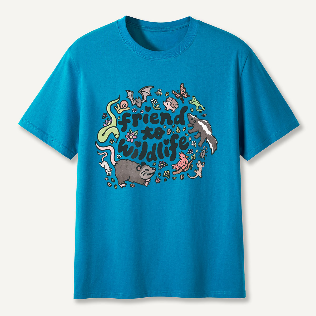 Friend to Wildlife Cute Animals Doodle T-Shirt