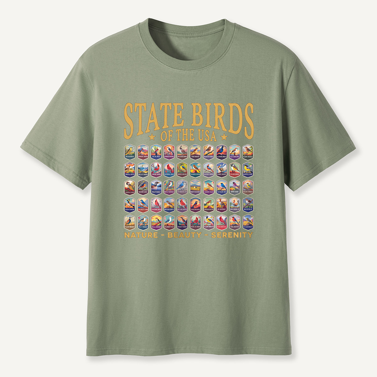 MDCTBYWY26071704State Birds of the USA T-Shirt