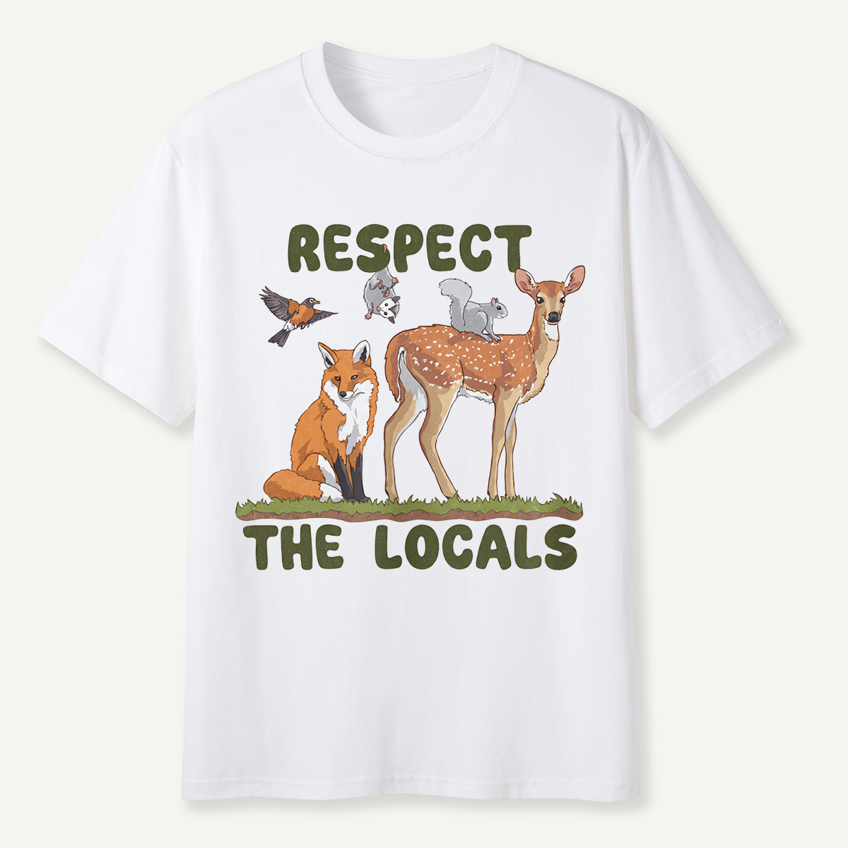 Respect the Locals Forest Animals T-Shirt