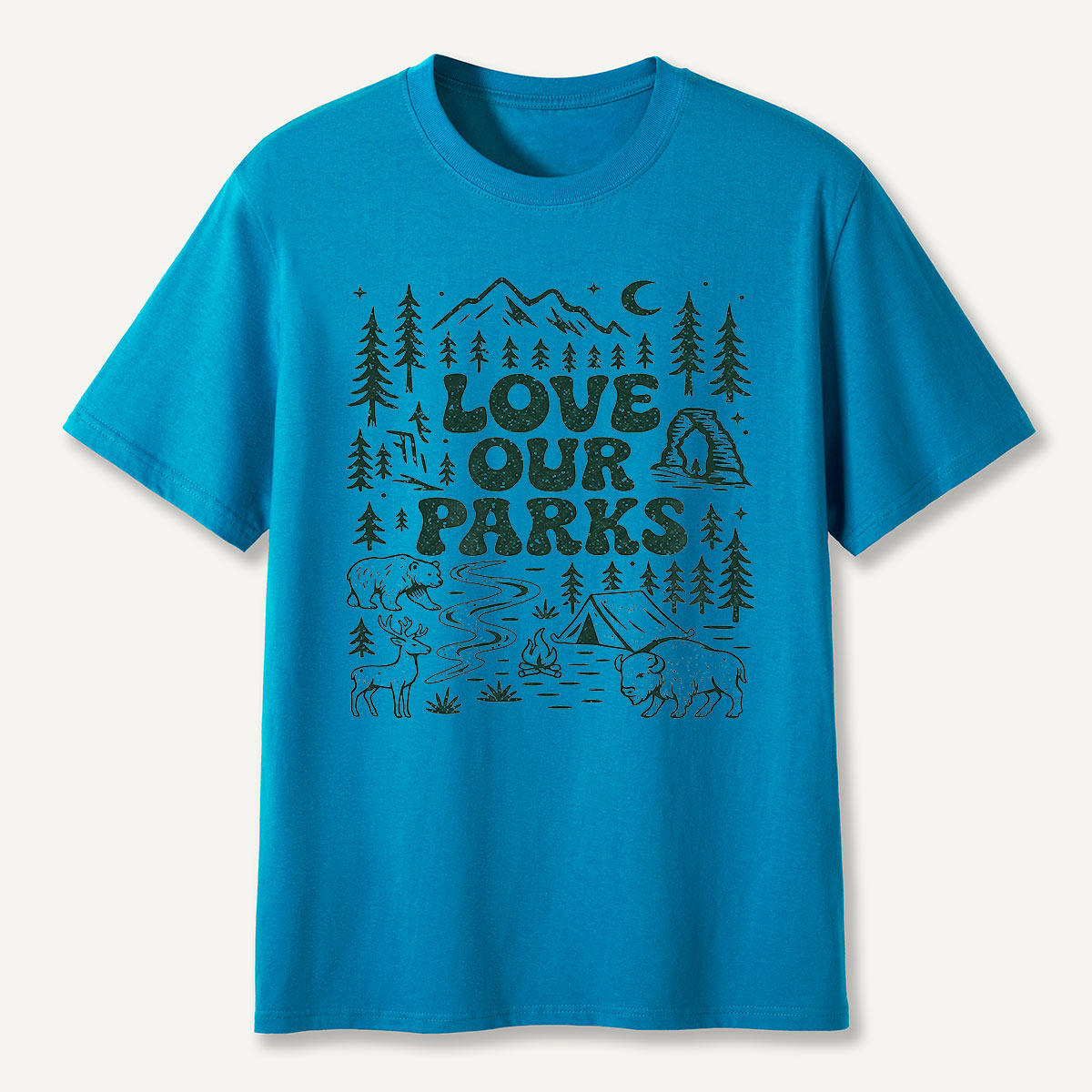 Love Our Parks Wildlife Camping T-Shirt