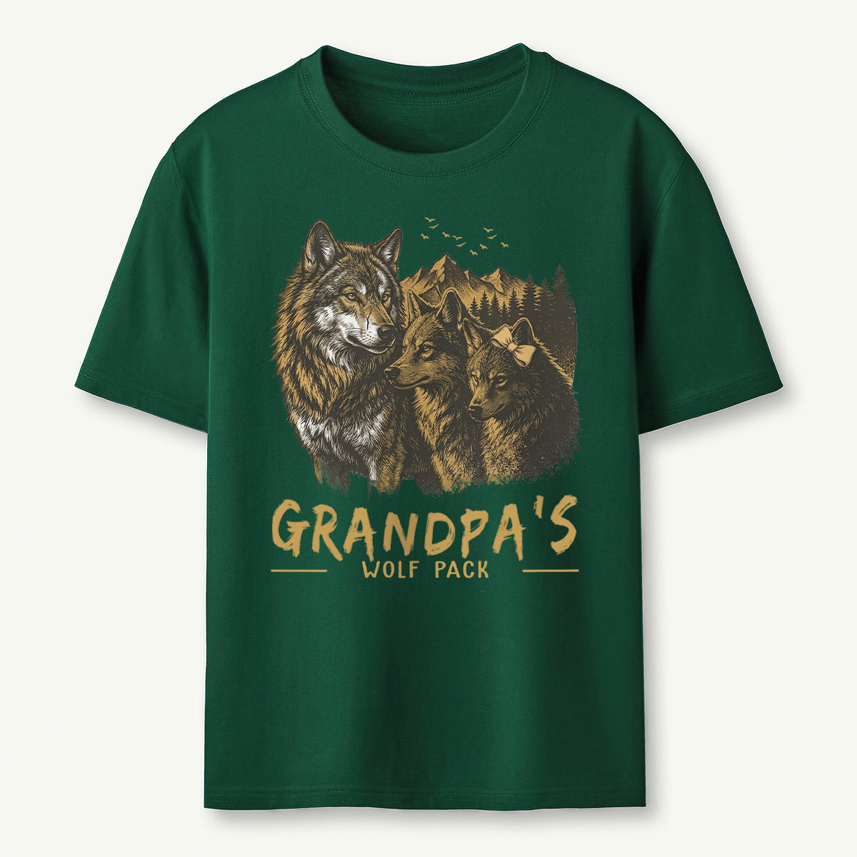 Grandpa’s Wolf Pack Mountain T-Shirt