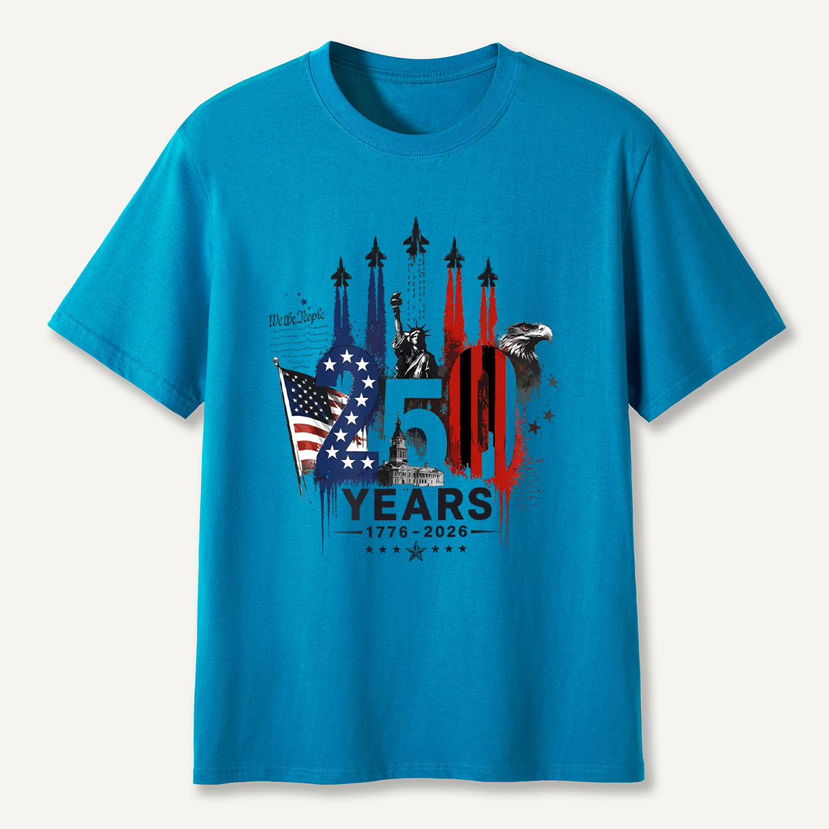 250 Years 1776‑2026 Statue of Liberty Eagle Flag T‑Shirt