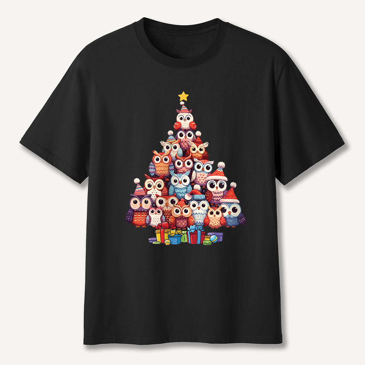 Owl Christmas Tree T-Shirt