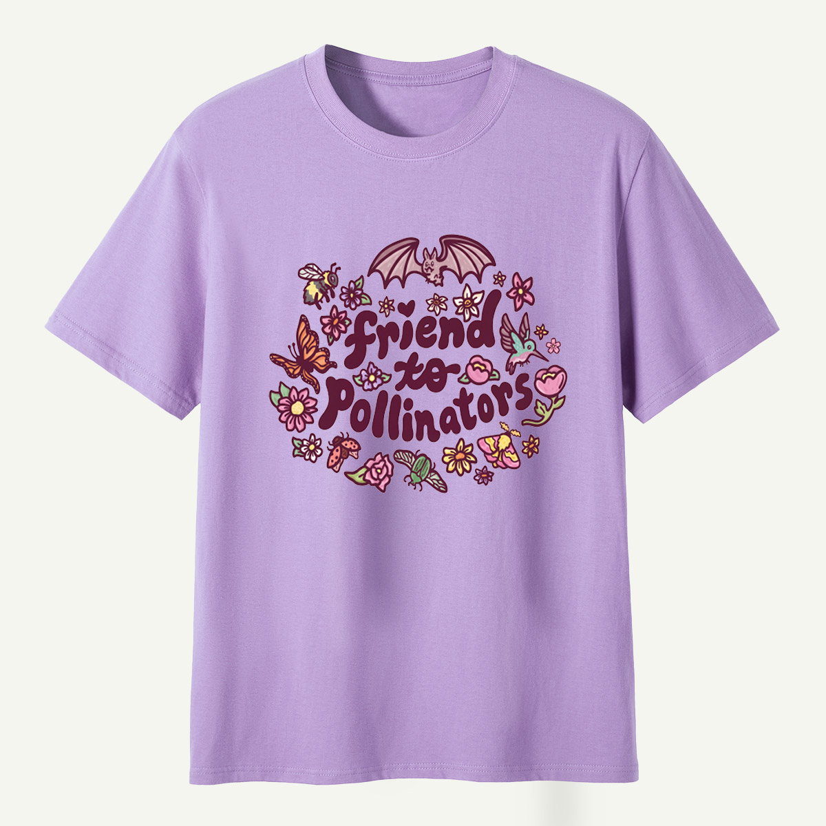 Friend To Pollinators Garden Wildlife Circle T-Shirt