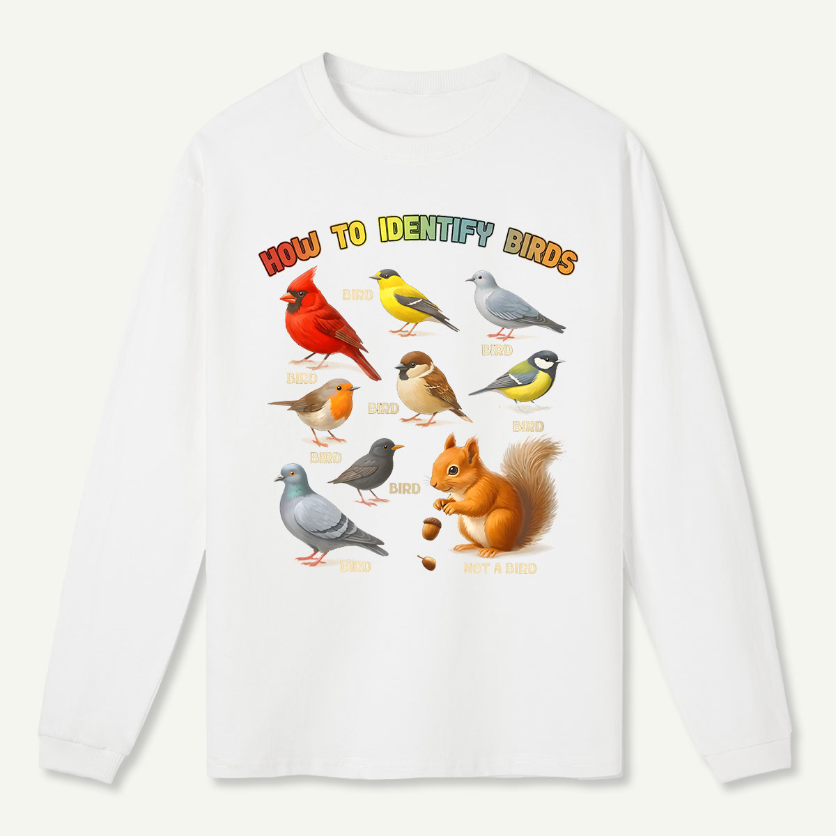 How to Identify Birds Long Sleeve T-Shirt