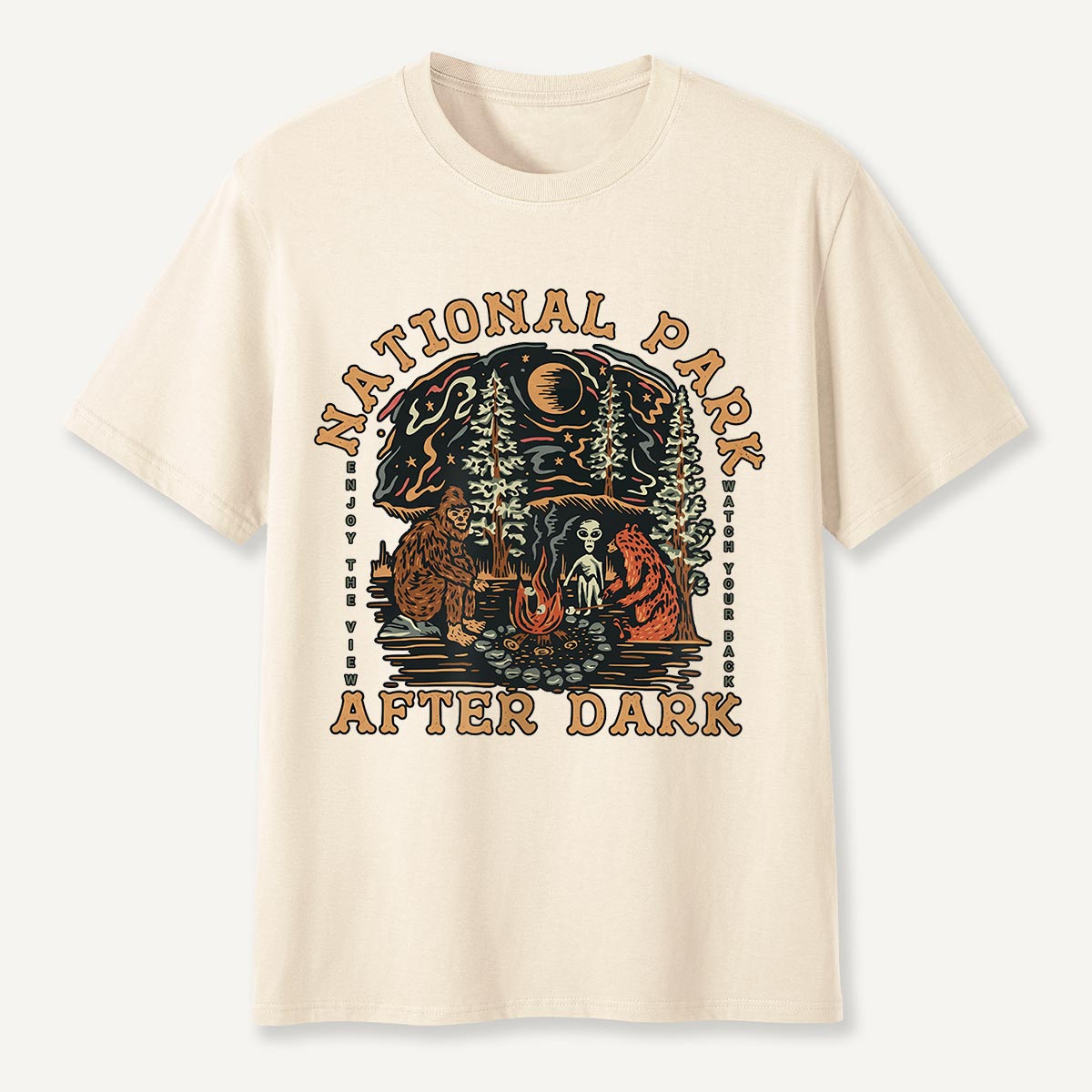 National Park After Dark Campfire Night T-Shirt