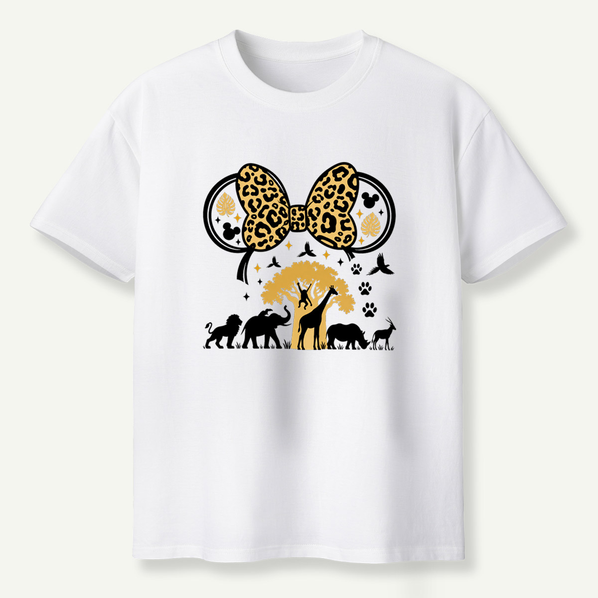 Leopard Bow Wildlife Silhouette T-Shirt