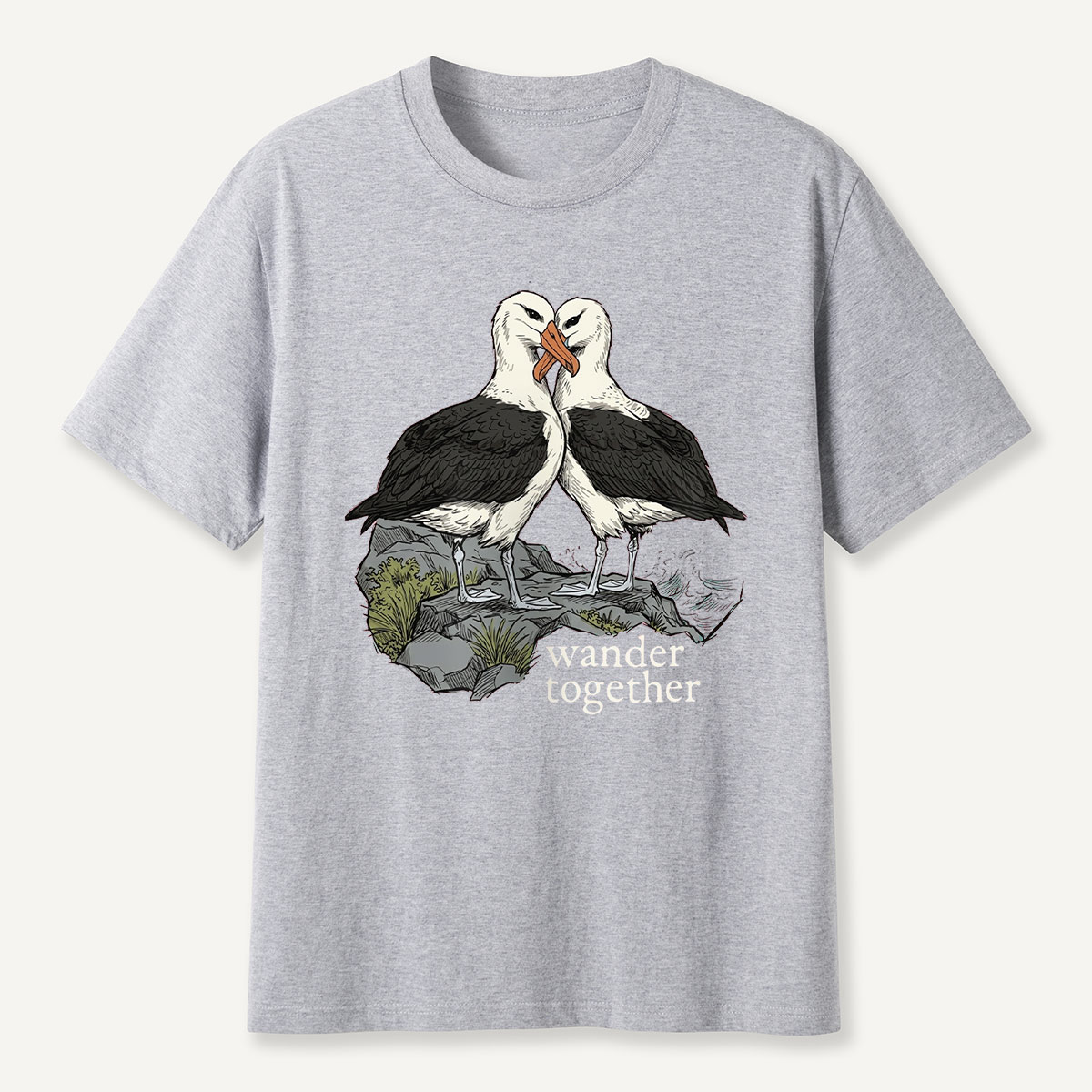 Two Seabirds Wander Together T-Shirt