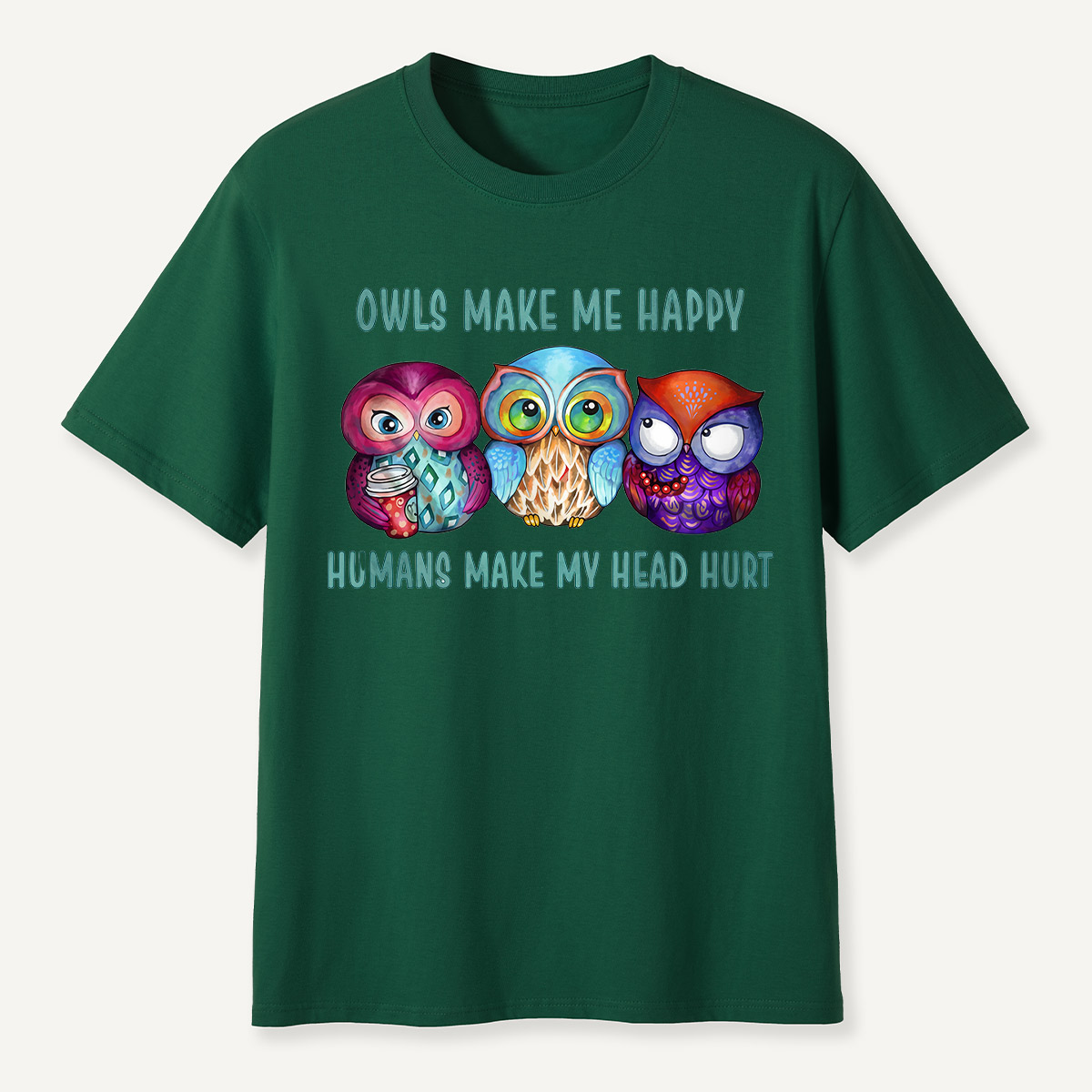 Owls Make Me Happy T-Shirt