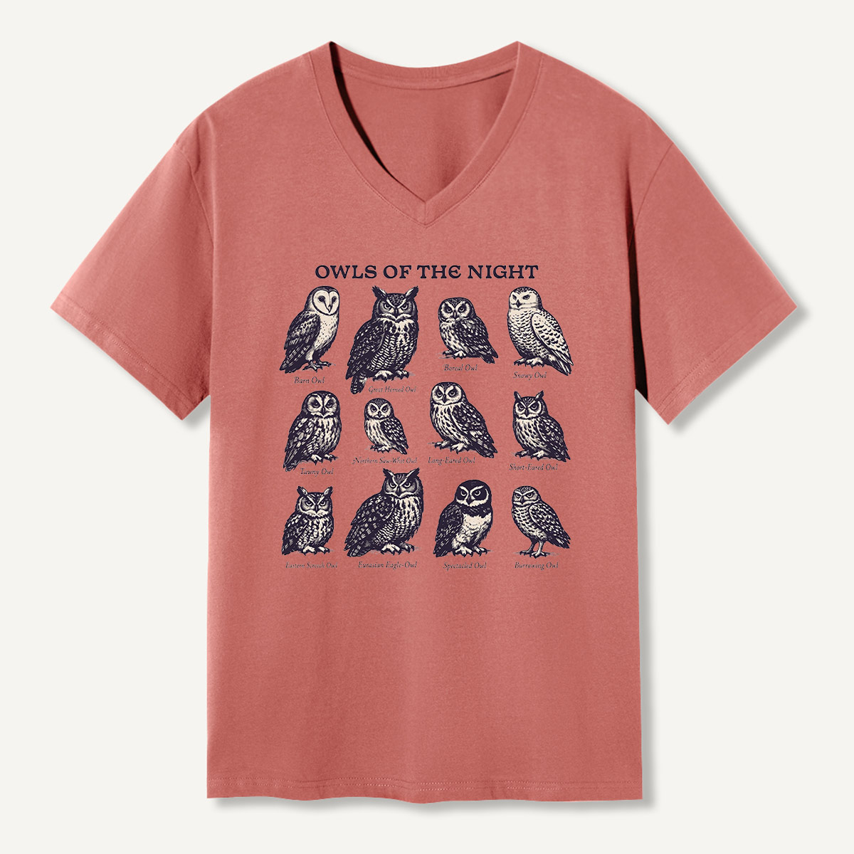Owls Of The Night Field Guide V-neck T-Shirt