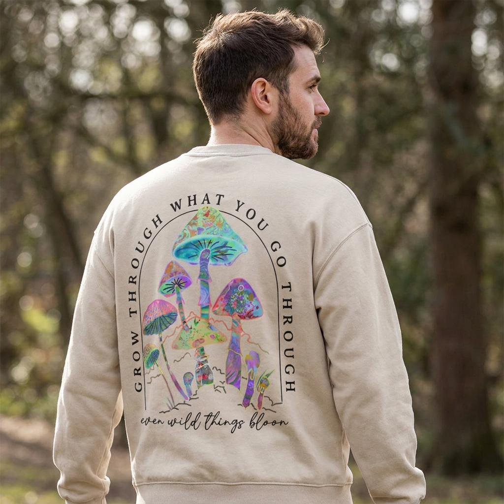 Grow Through What You Go Through Washed Sweatshirts