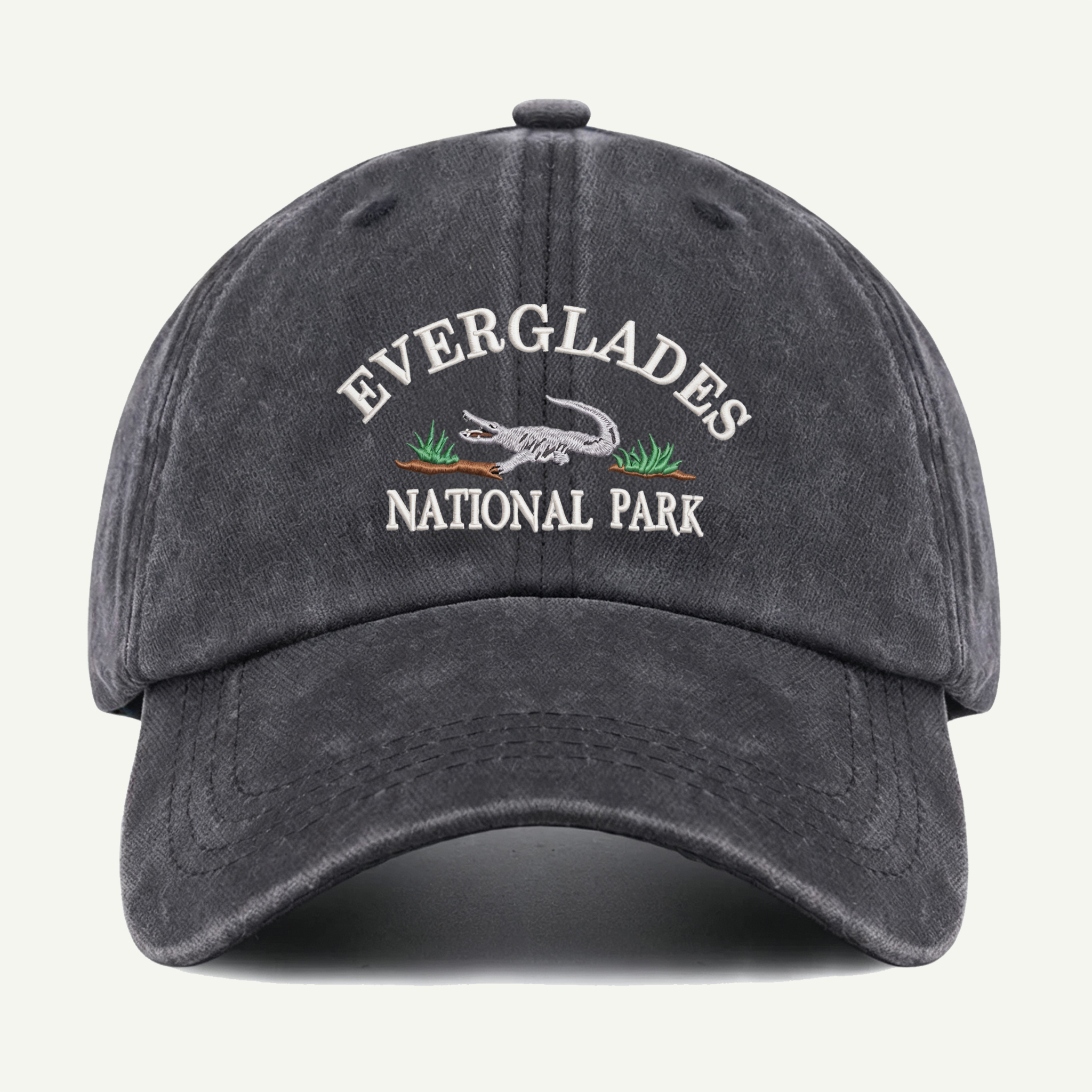 Everglades National Park Alligator Wilderness Washed Embroidered Hat