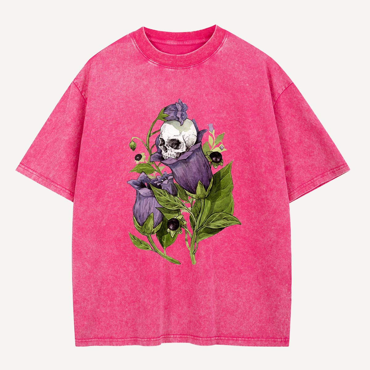 Skull in the Belladonna Washed T-Shirt