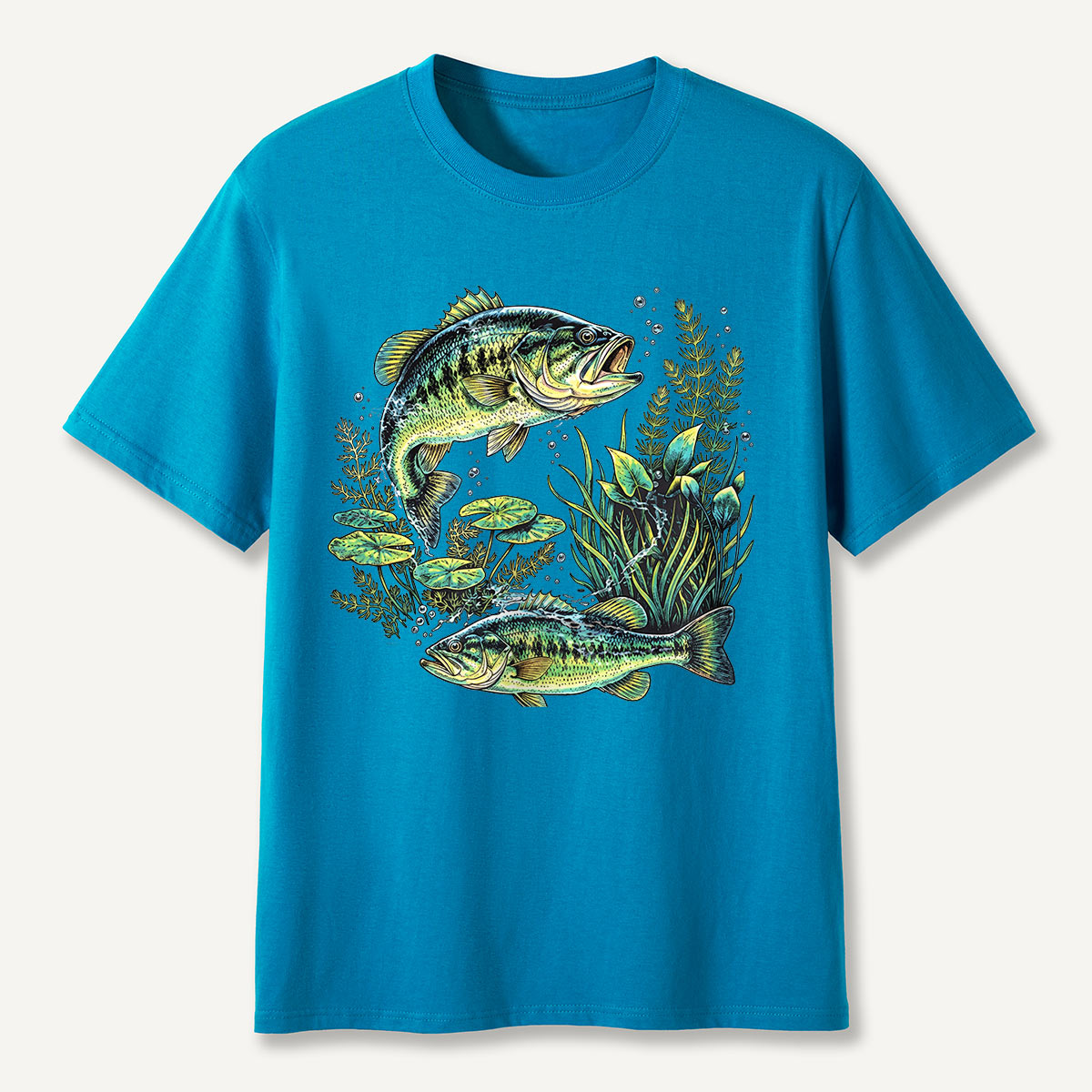 Largemouth Bass Underwater Scene T-Shirt
