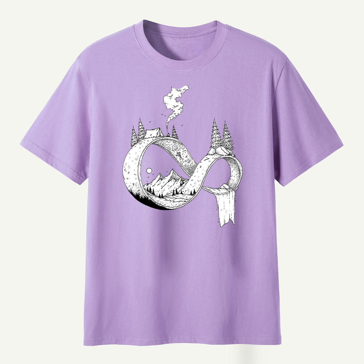 Infinity Wilderness Deer Forestscape T-Shirt