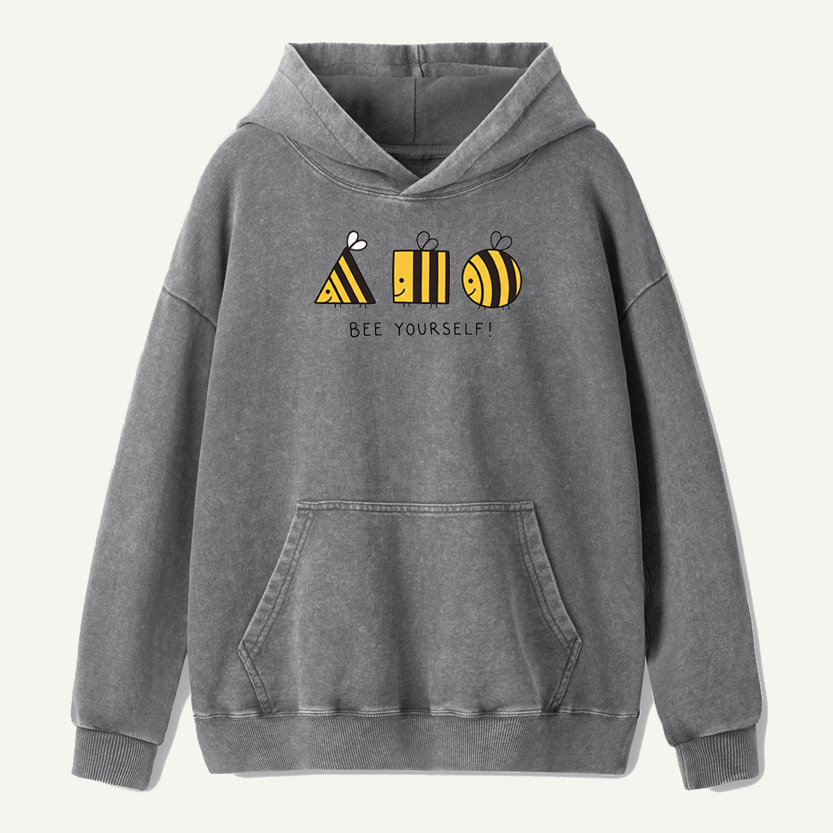 Bee Yourself Geometric Bees Washed Hoodie