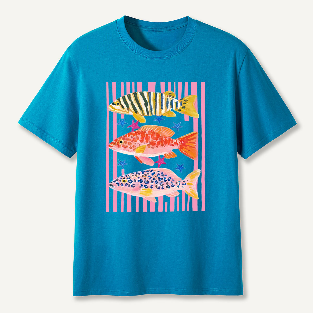 Striped Ocean Fish T-Shirt