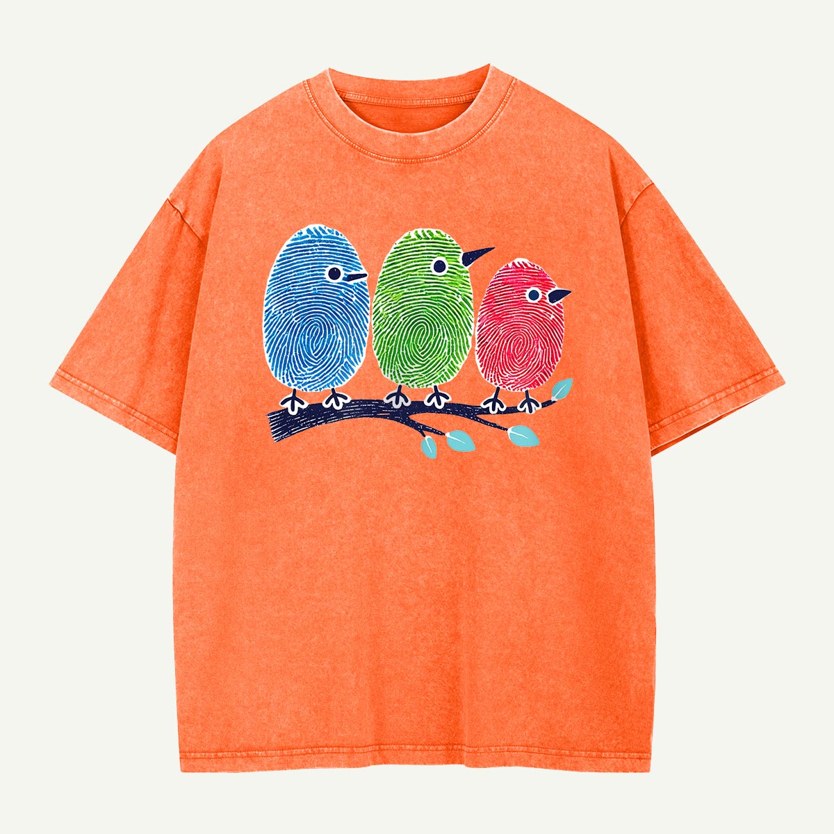 Three Birds Leave Their Mark Washed T-Shirt