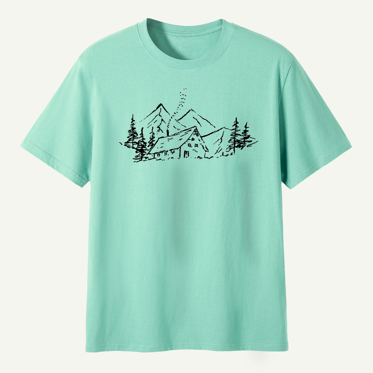 Alpine Cabin Mountain Retreat T-Shirt