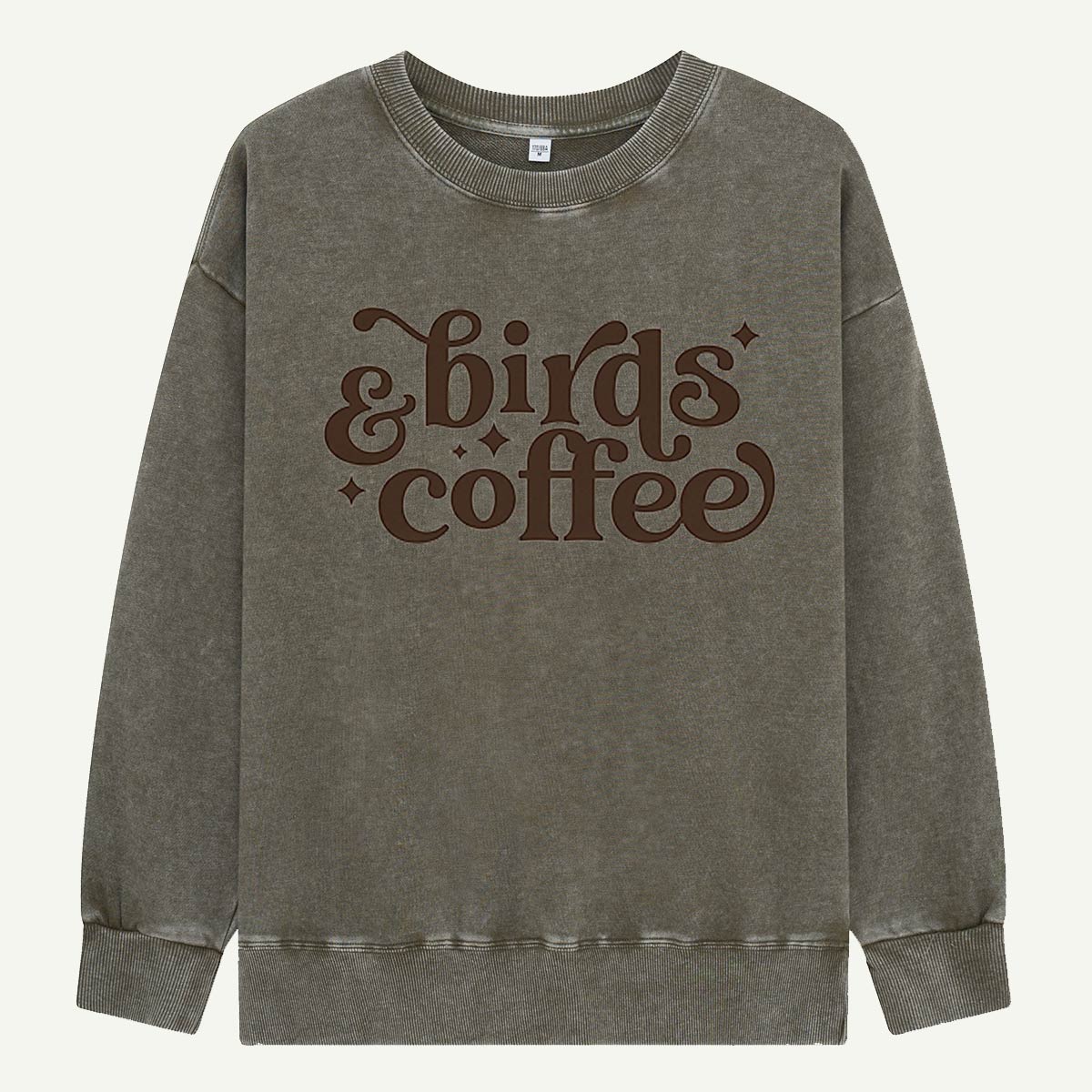 Birds & Coffee Please Washed Sweatshirts