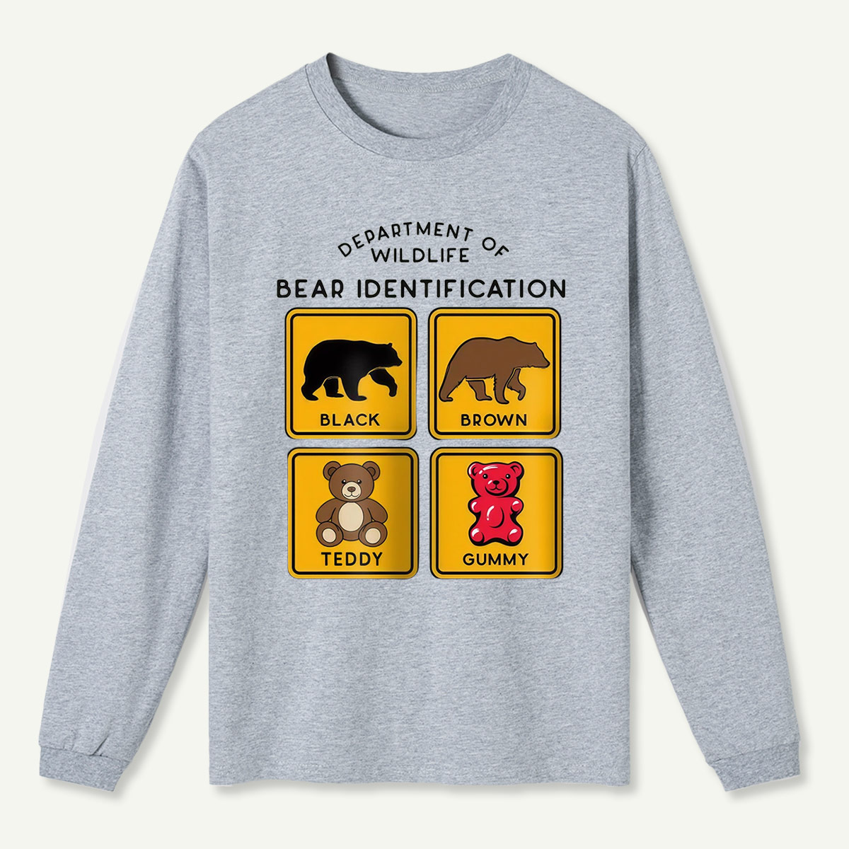 Department of Wildlife Bear Identification Long Sleeve T-Shirt