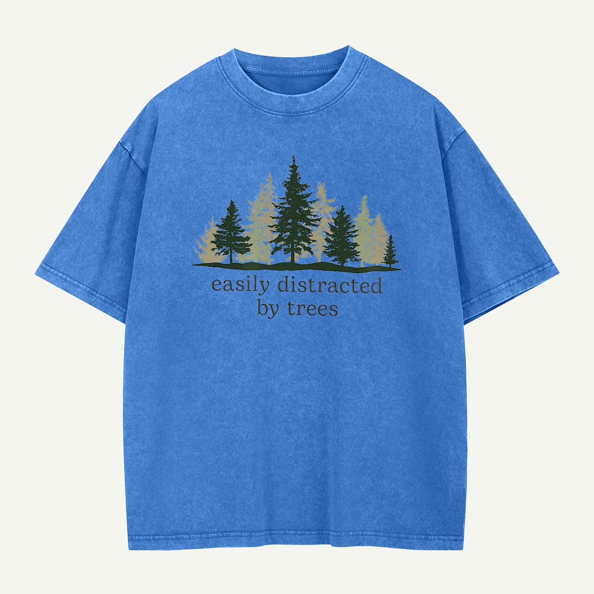 Easily Distracted By Trees Washed T-Shirt